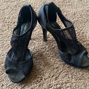 Black Lace Heels